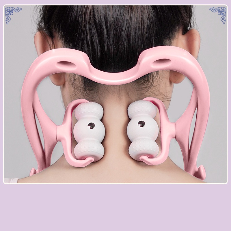 Neck Massager For Pain Relief Deep Tissue 360 Degree Neck Roller With 96 Pressure Point Neckbud Massage Roller For Neck Shoulder Waist Leg Foot Handheld Relaxer Tool
