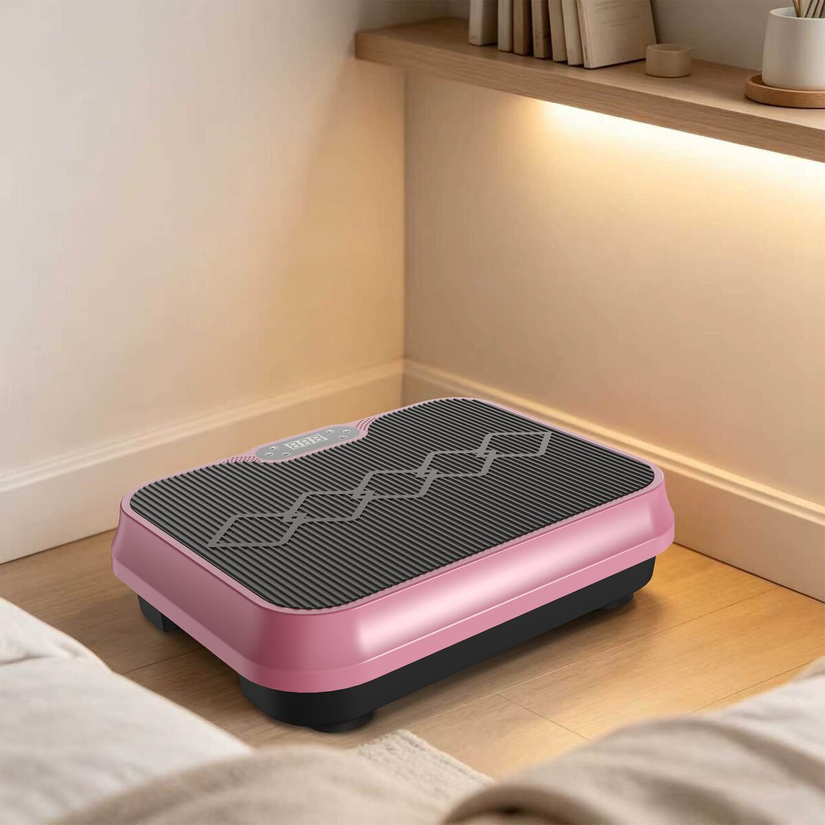 Vibration Plate Exercise Machine, Whole Body Workout Platform With Remote Control, Resistance Bands, Vibration Platform For Home Gym