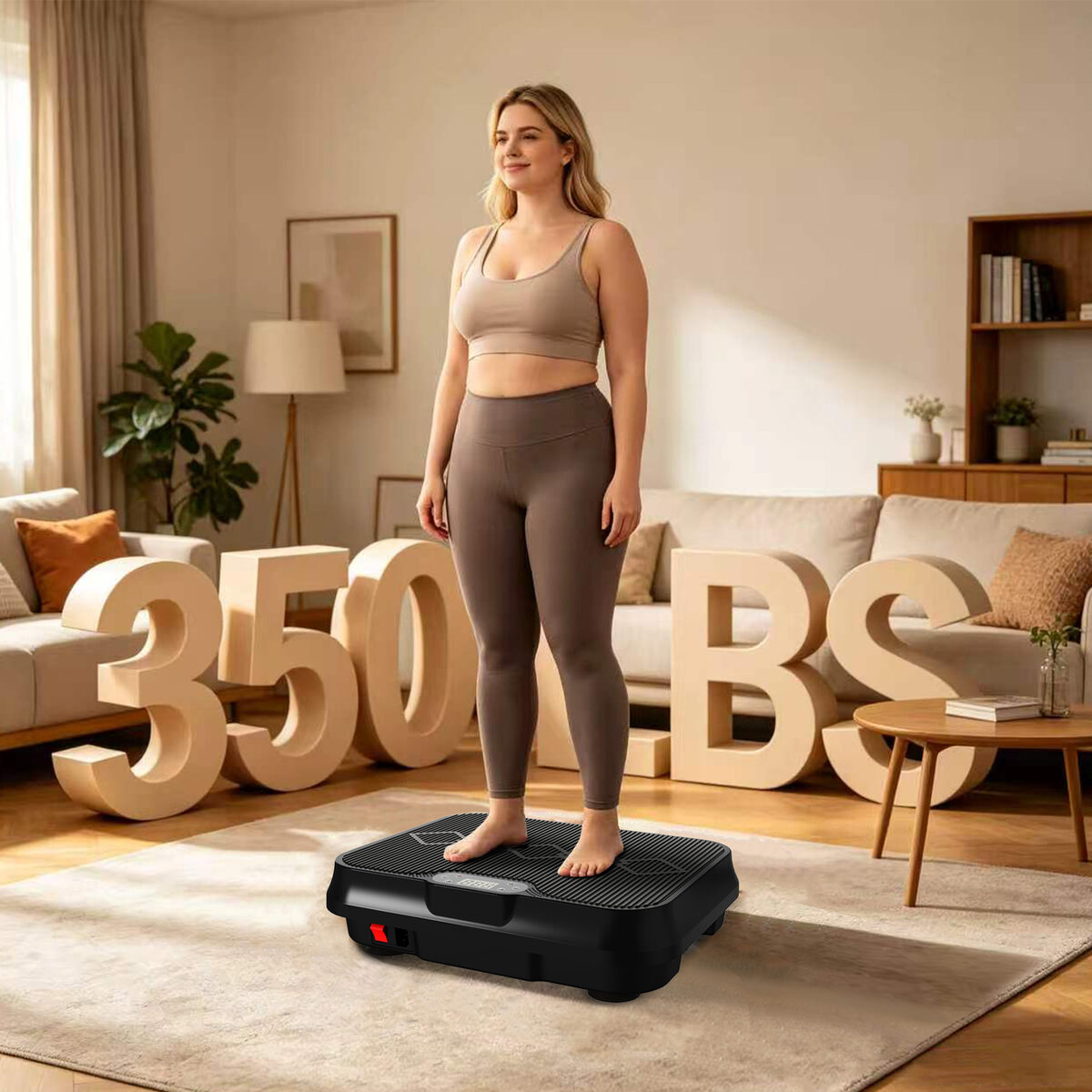 Vibration Plate Exercise Machine, Whole Body Workout Platform With Remote Control, Resistance Bands, Vibration Platform For Home Gym