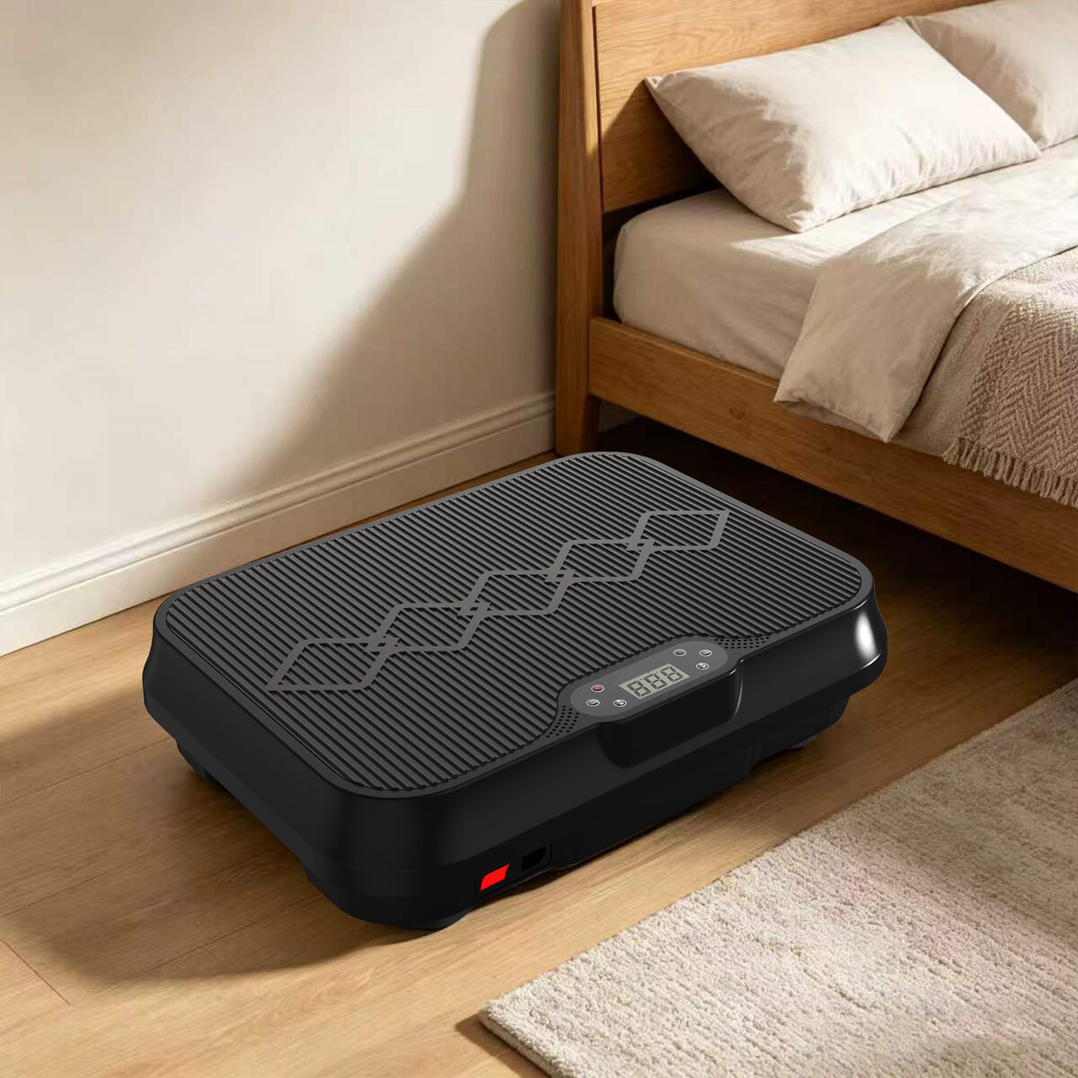 Vibration Plate Exercise Machine, Whole Body Workout Platform With Remote Control, Resistance Bands, Vibration Platform For Home Gym