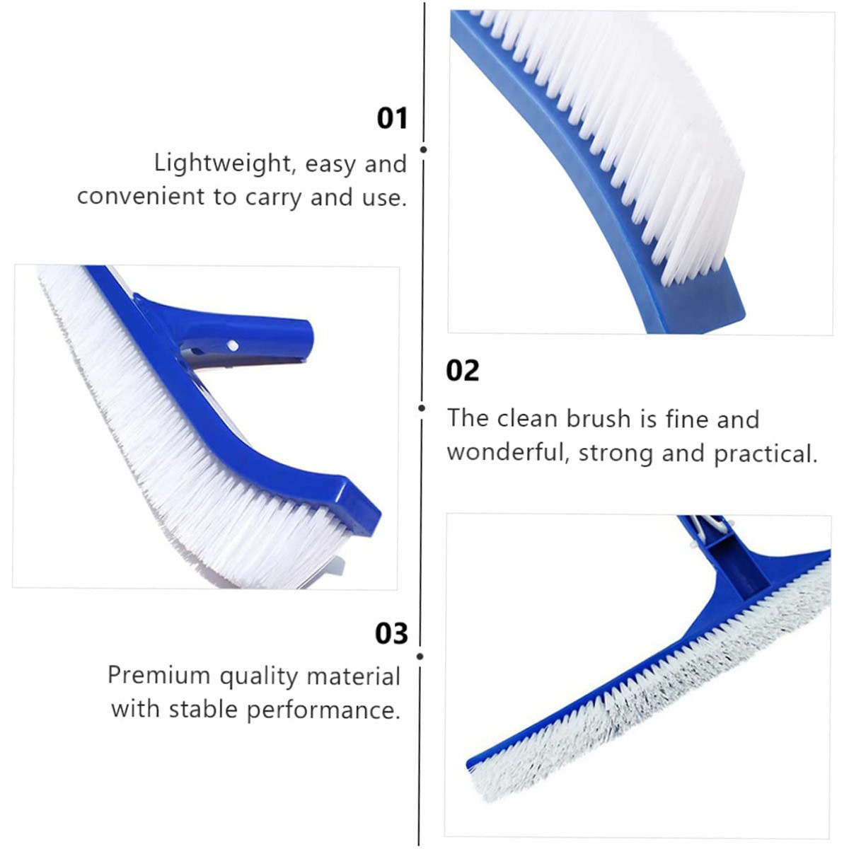 Plastic Pool Brush Cleaning Tool For Swimming Pool Spa Fish Pond Garden Fountain